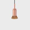 Donya Onyx Trapeze Hanglamp - Amberkleurige kap - Geborsteld koper