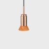 Donya Onyx Trapeze Hanglamp - Amberkleurige kap - Gepolijst koper