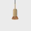 Donya Onyx Trapeze Hanglamp - Amberkleurige kap - Gepolijst messing