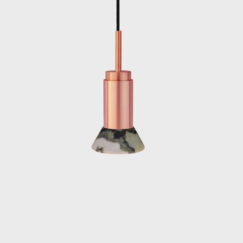 Donya Onyx Trapeze Hanglamp - Gemixte kap - Geborsteld koper