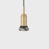 Donya Onyx Trapeze Hanglamp - Gemixte kap - Geborsteld messing