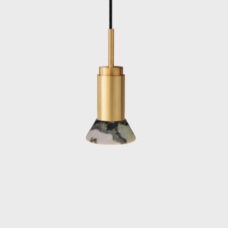 Donya Onyx Trapeze Hanglamp - Gemixte kap - Goud PVD