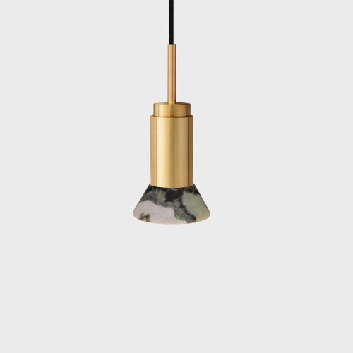 Donya Onyx Trapeze Hanglamp - Gemixte kap - Goud PVD