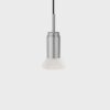 Donya Onyx Trapeze Hanglamp - Witte kap - Geborsteld roestvrij staal