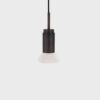Donya Onyx Trapeze Hanglamp - Witte kap - Gebruind koper
