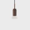 Donya Onyx Trapeze Hanglamp - Witte kap - Gebruind messing