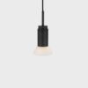Donya Onyx Trapeze Hanglamp - Witte kap - Zwart PVD