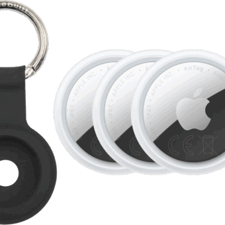 Apple AirTag 2 (3-Pack) + BlueBuilt Apple AirTag Sleutelhanger