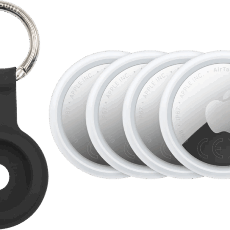 Apple AirTag 2 (4-Pack) + BlueBuilt Apple AirTag Sleutelhanger