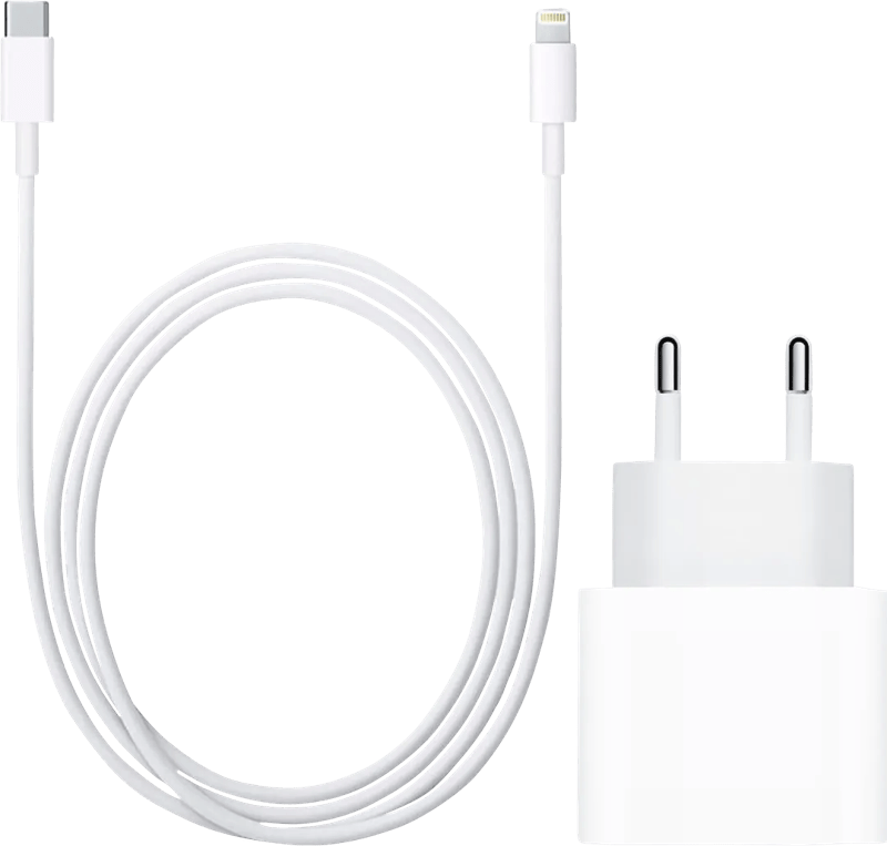 Apple Usb C Oplader 20W + Lightning Kabel 1m Kunststof Wit
