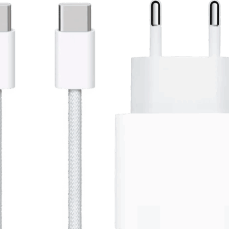 Apple Usb C Oplader 20W + Usb C Kabel 1m Nylon Wit