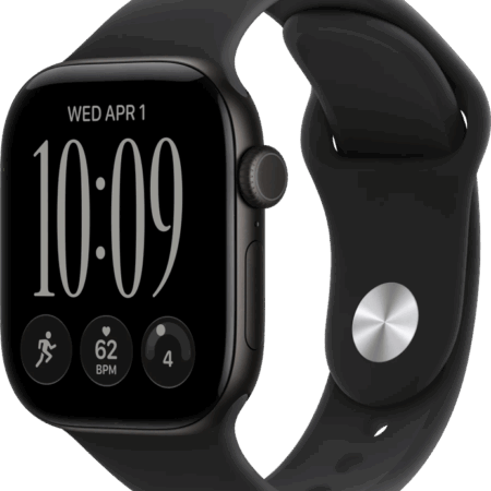 Apple Watch Series 12 Cellular 42mm Zwart Sportband S/M
