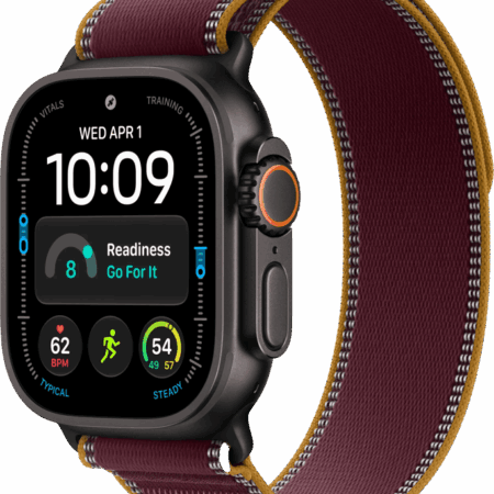 Apple Watch Ultra 4 Cellular 49mm Zwart Trail Band S/M