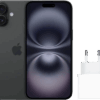 Apple iPhone 16 128GB Zwart + Apple Snellader