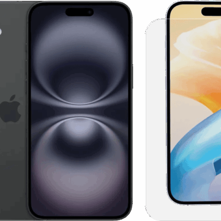 Apple iPhone 16 128GB Zwart + BlueBuilt Screenprotector Glas