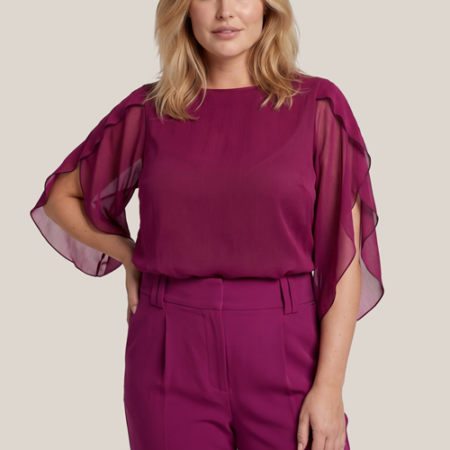 Ariel Blouse Plum Maxi