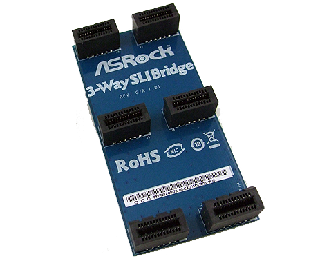 3-way SLI Bridge blauw