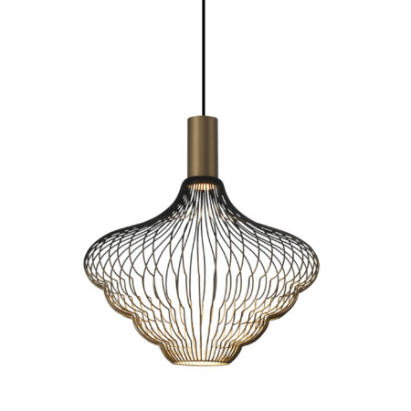 Asli Hanglamp Zwart Goud