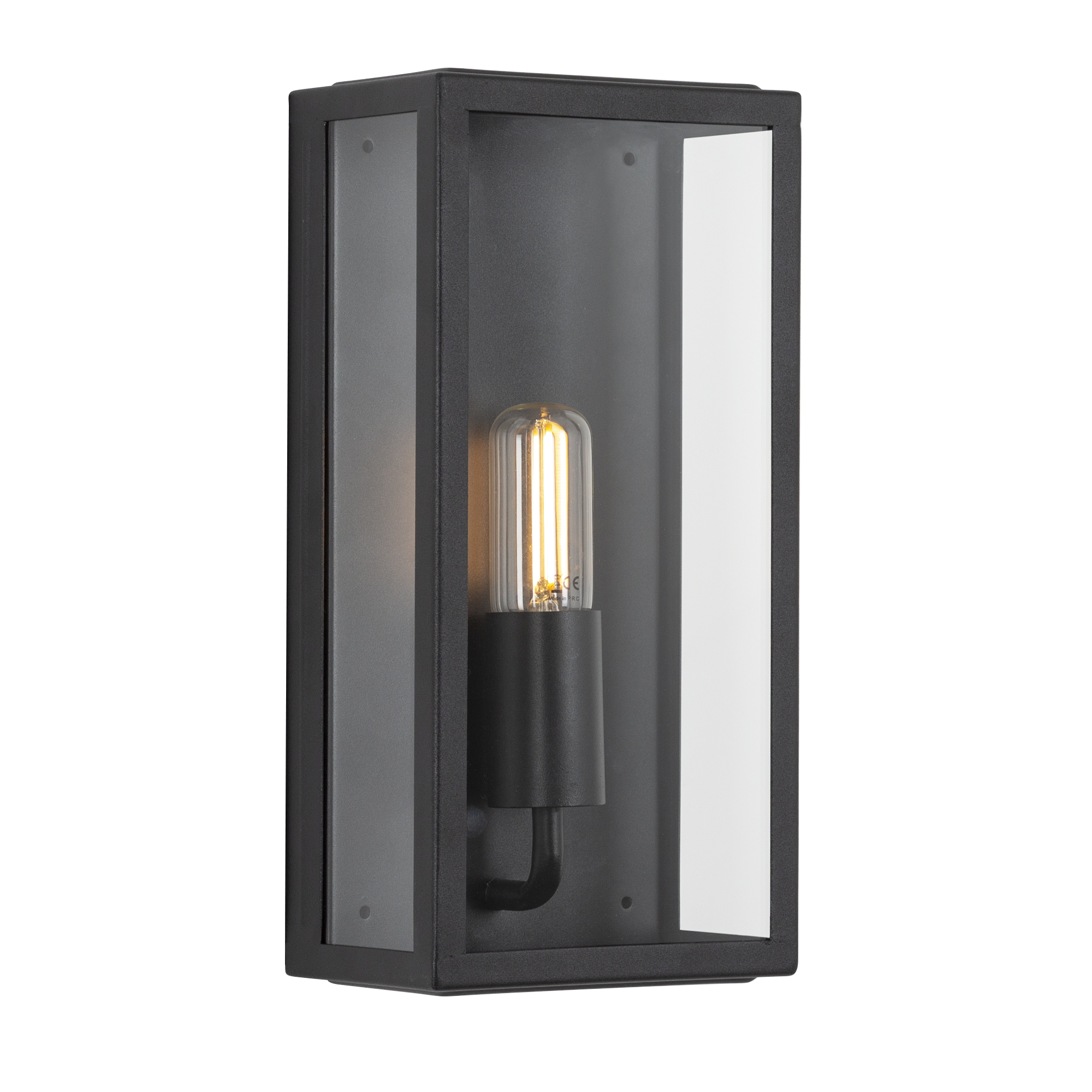 Atlanta Muurlamp Zwart met Lichtsensor LED