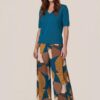 Audra Top Petrolblauw