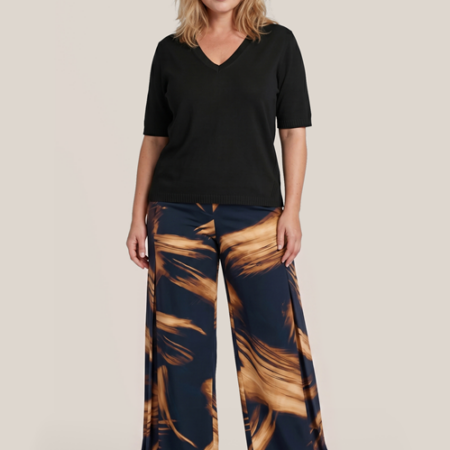 Audra Top Zwart Maxi