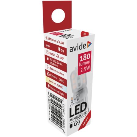 Avide LED G9 2.5W WW 3000K 180 lumen | Avide