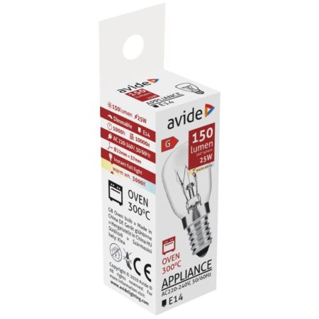 Avide ovengloeilamp EW tot 300°C 25W E14 | Avide