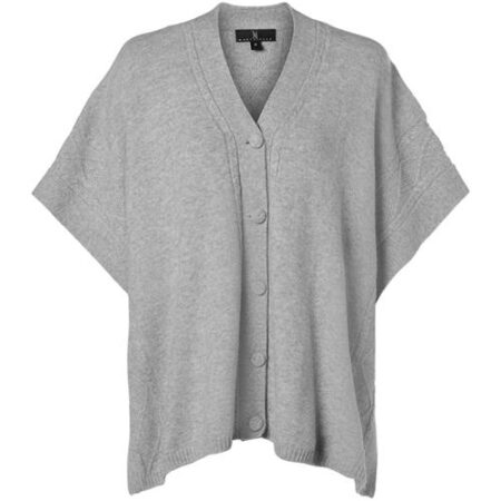 Ayla Lurex Poncho Grijs / Zilver