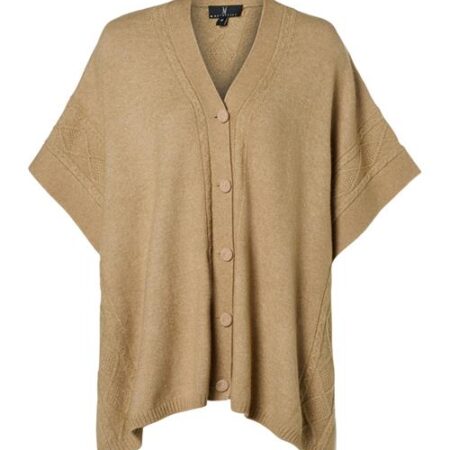 Ayla Lurex Poncho Zand / Goud