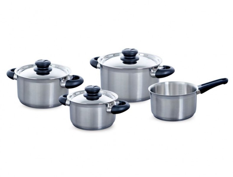 BK Karaat Plus 4-Delige Pannenset RVS | BK
