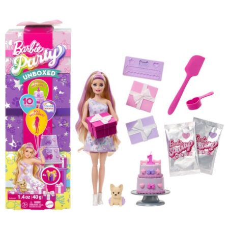 Barbie Party Unboxed 2/1 Pop Met Lichtroze Jurk | Mattel