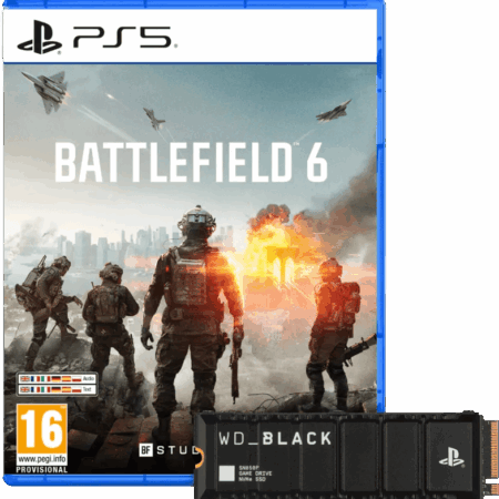 Battlefield 6 PS5 + WD Black SN850P 4TB Heatsink NVMe SSD