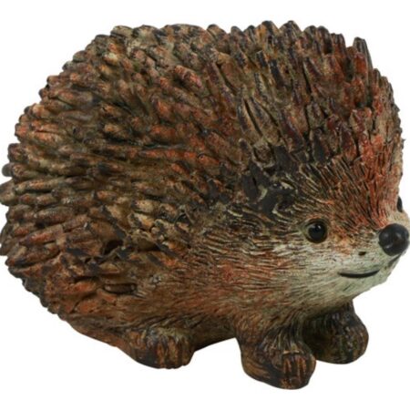Beeld Egel bruin polystone H5