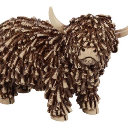Beeld Hooglander bruin polystone H17cm | Countryfield