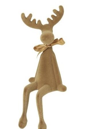 Beeld Rendier bruin Velvet H25cm | Countryfield