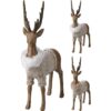Beeld hert met trui 30cm 2assorti | Merkloos