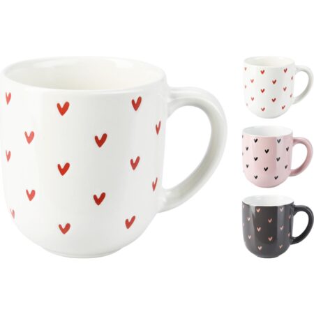 Beker aardewerk hartjes 300ml | Home & Styling