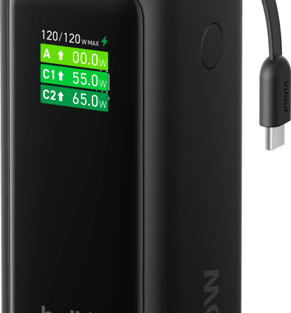 Belkin Powerbank 22.000 mAh met Snelladen 120 Watt Zwart