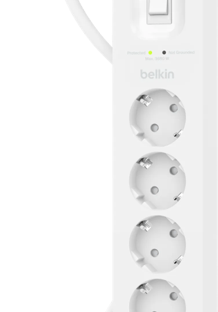 Belkin Surge Protection 4 Outlet 2 Meter Usb C Wit