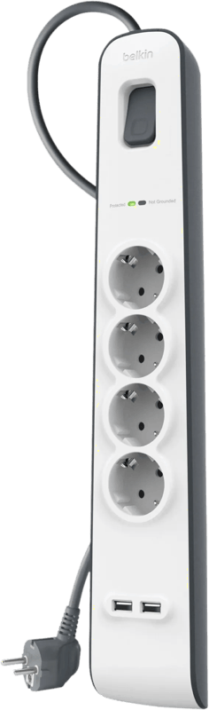 Belkin Surge Protector 4 Outlet 2 meter 2x usb