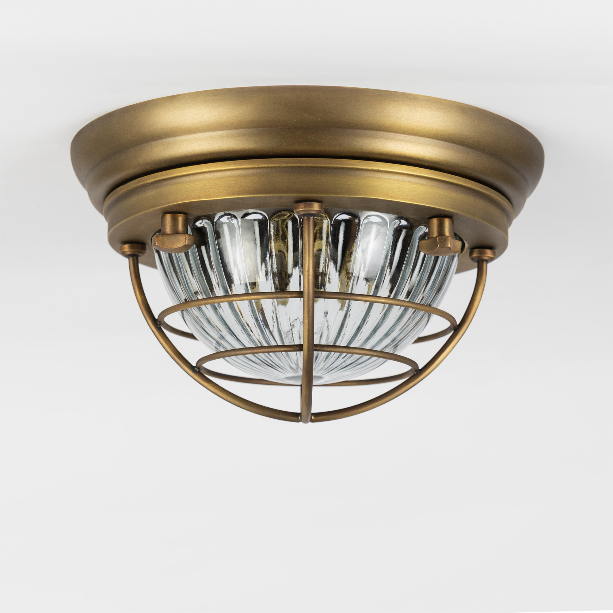 Bellamy Plafond- en Wandlamp Antiek Messing