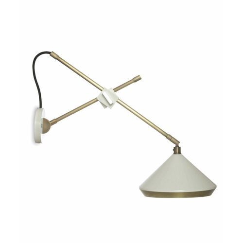 Shear Wandlamp - Messing - Wit