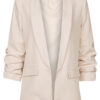 Blazer Gesmokte Mouw Lichtbeige