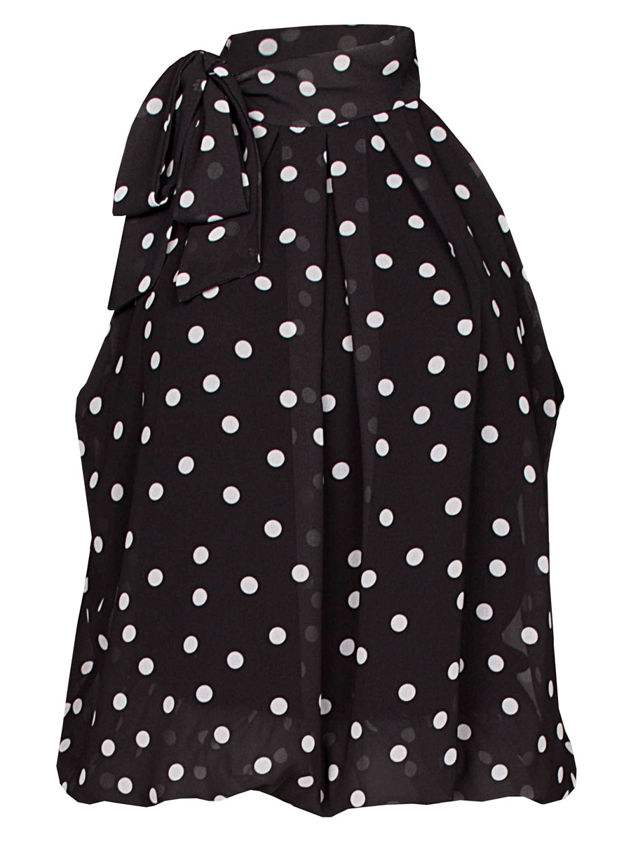Blousetop Stippen Zwart