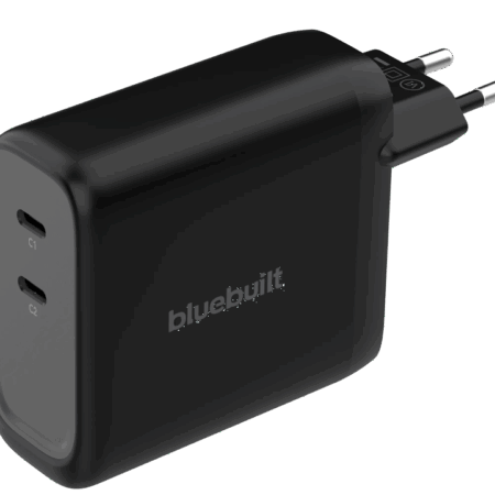 BlueBuilt 140W GaN Oplader met 2 Usb C Poorten Zwart