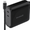 BlueBuilt 140W GaN Oplader met 2 Usb C Poorten Zwart + BlueBuilt Usb C Kabel 240W 2m Nylon
