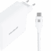 BlueBuilt 140W GaN Usb C Oplader Wit + Usb C Kabel 240W 2m Nylon Wit