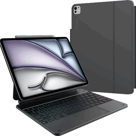 BlueBuilt Apple iPad Air (2026/2025/2024) 13 inch Toetsenbord Hoes QWERTY Zwart
