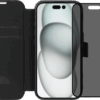 BlueBuilt Apple iPhone 16 Book Case Leer Zwart + Privacy Screenprotector Glas Duo Pack