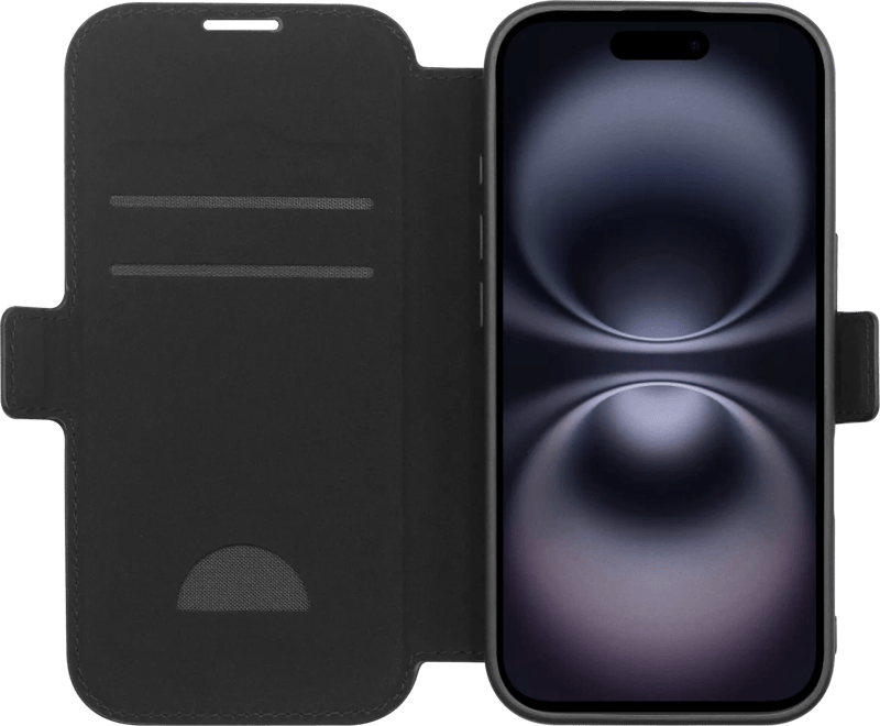 BlueBuilt Apple iPhone 17 Book Case Leer Zwart